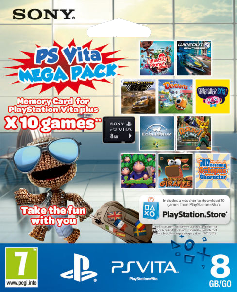 Карта памяти 8 Гб (PS Vita) + 10 игр