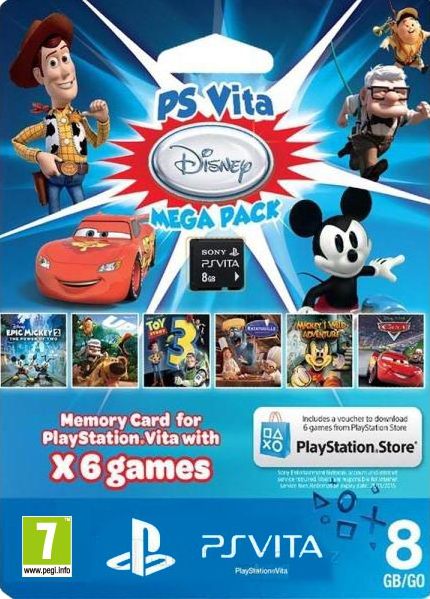 Карта памяти 8 Гб (PS Vita)+ 6 игр 'Disney Mega Pack'