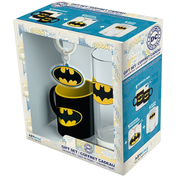 Набор подарочный ABYstyle: DC Comics: Batman (Бокал + Брелок + Кружка)