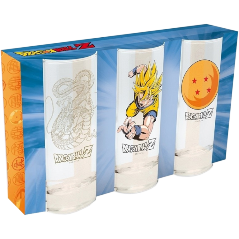 Набор бокалов ABYstyle: Dragon Ball Z: Goku, Shenron, 4 Star Ball (3шт.)