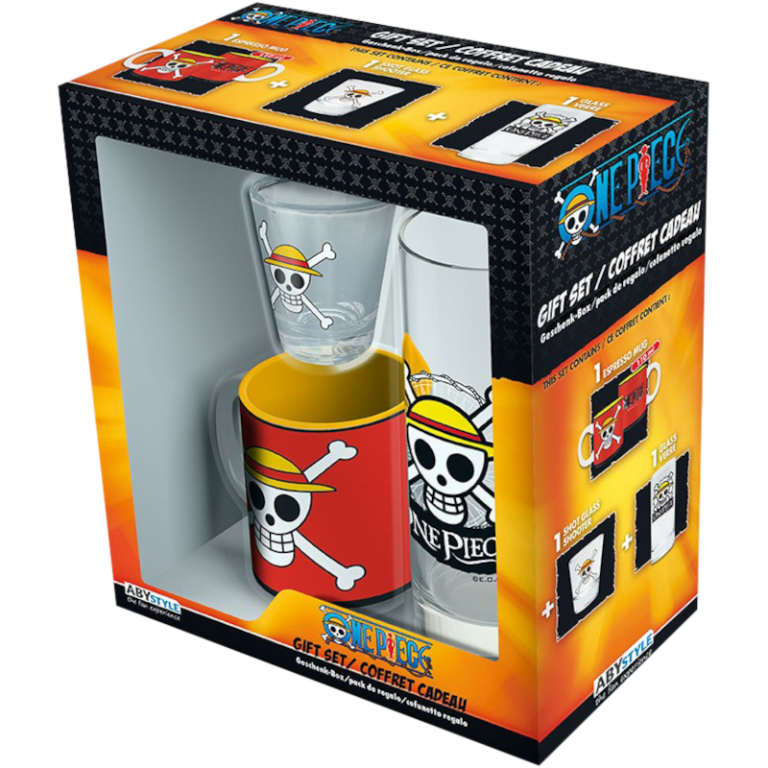 Набор подарочный ABYstyle: One Piece: Skull Luffy (Бокал + Рюмка + Кружка)