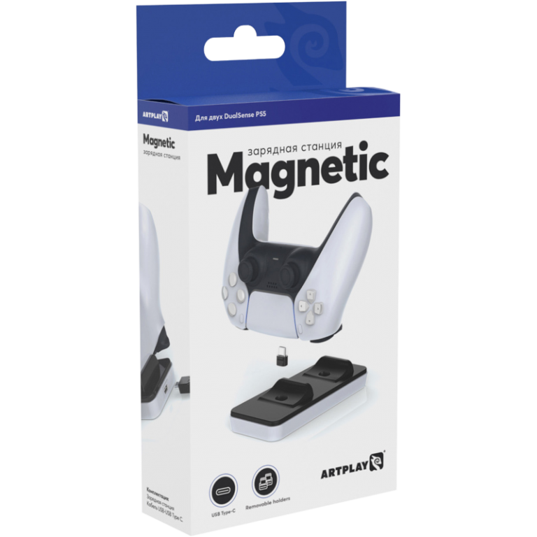 Зарядная станция Artplays Magnetic для DualSense с магнитными штекерами
