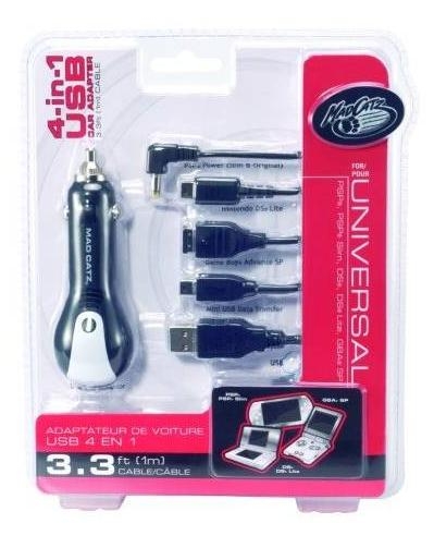 Автомобильный адаптер для PSP/DS/GBA + USB-кабель