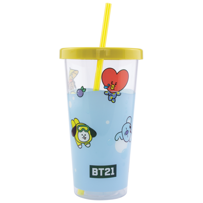 Стакан с крышкой и трубочкой BT21 Cup and Straw (700 мл)