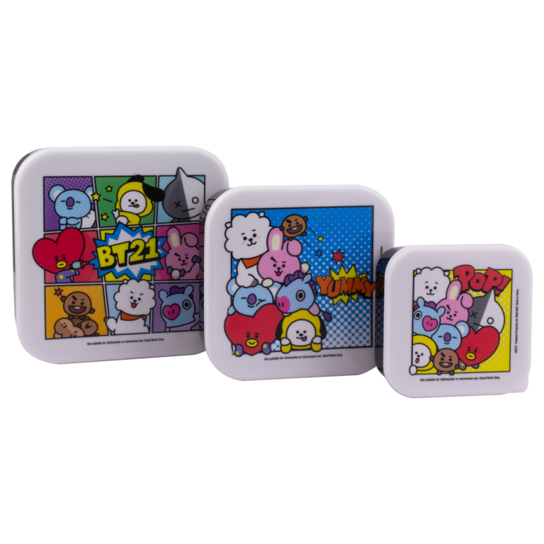 Набор контейнеров для продуктов BT21 Set Of 3 Snack Boxes