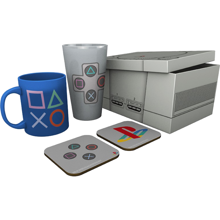 Набор подарочный ABYstyle: PlayStation Classic 2019 (Бокал + Кружка + Подставки 2шт.)