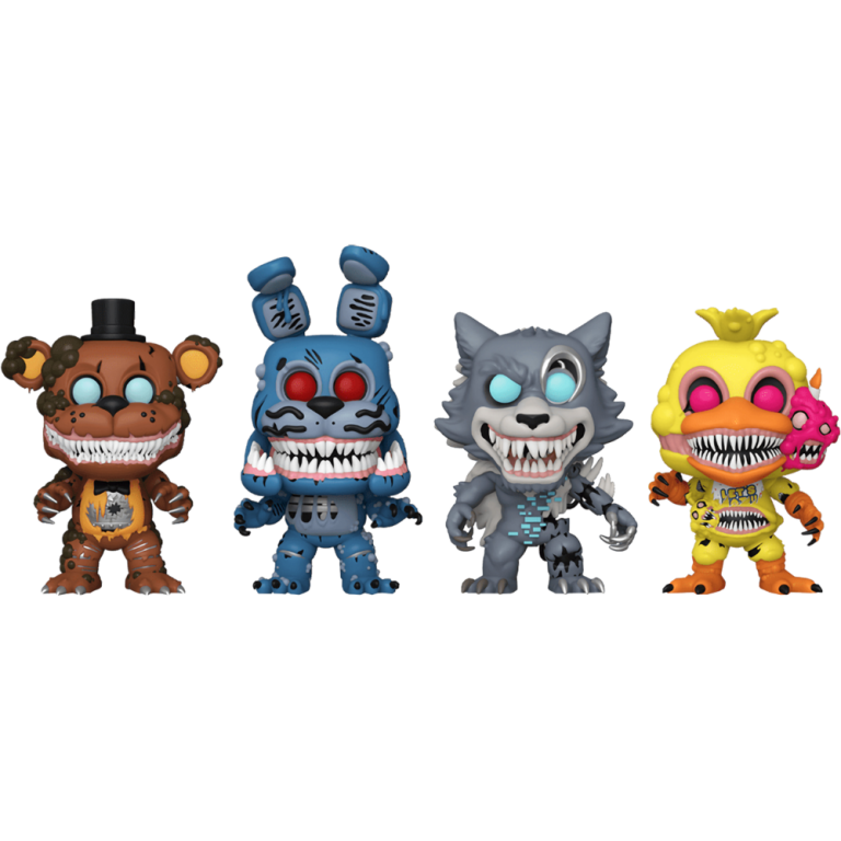 Фигурка Funko POP! Games: FNAF: The Twisted Ones: Twisted Freddy + Twisted Bonnie + Twisted Wolf + Twisted Chica (GW) (4 Pack)