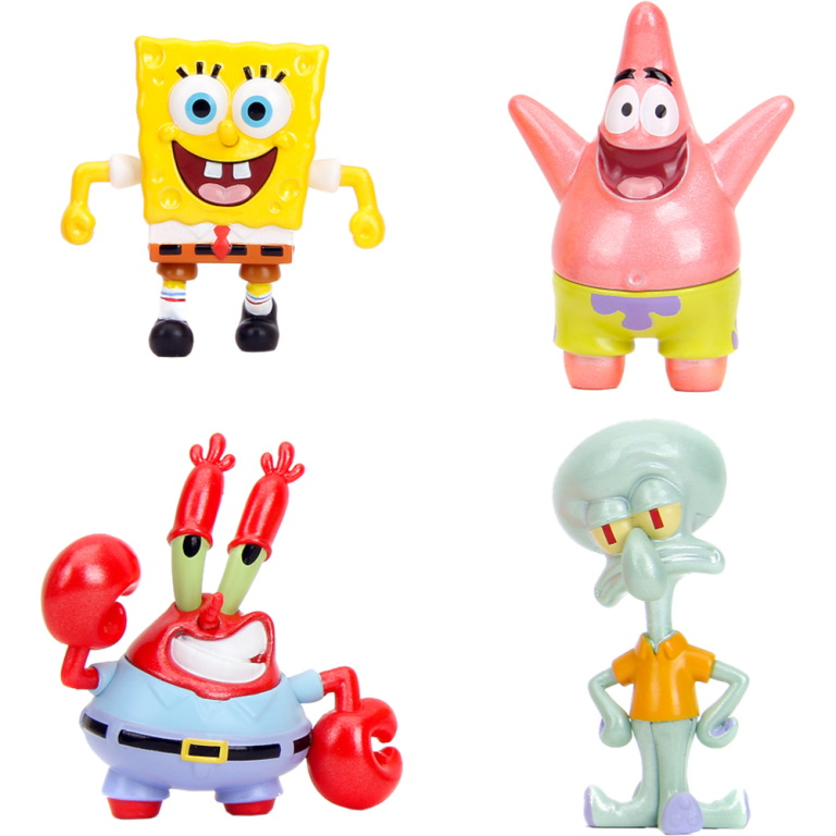 Набор фигурок Metalfigs Spongebob Squarepants: Spongebob + Patrick + Squidward + Mr. Krabs