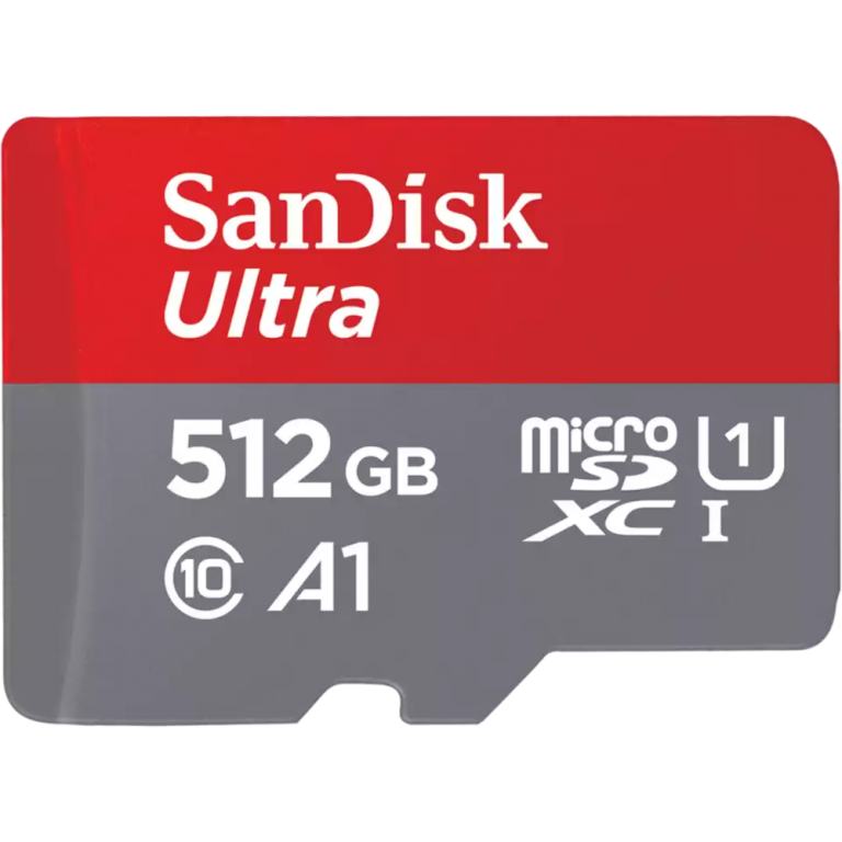 Карта памяти MicroSDXC 512GB SanDisk Ultra (150 Mb/s) + SD адаптер