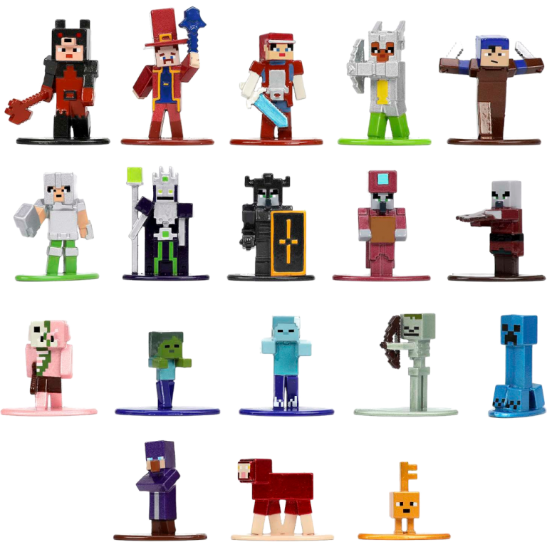 Набор Фигурок Minecraft Dungeons, Nano Metalfigs - Wave 7 - (4 см.) (18 шт.)