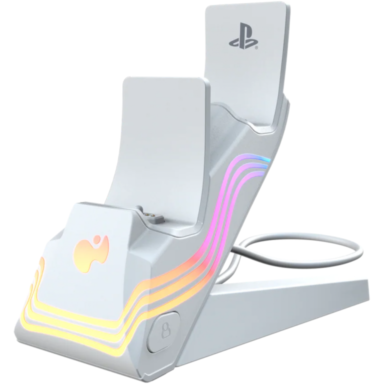 Зарядная станция для двух геймпадов PDP Afterglow Wave Dual Charger (PS5), white