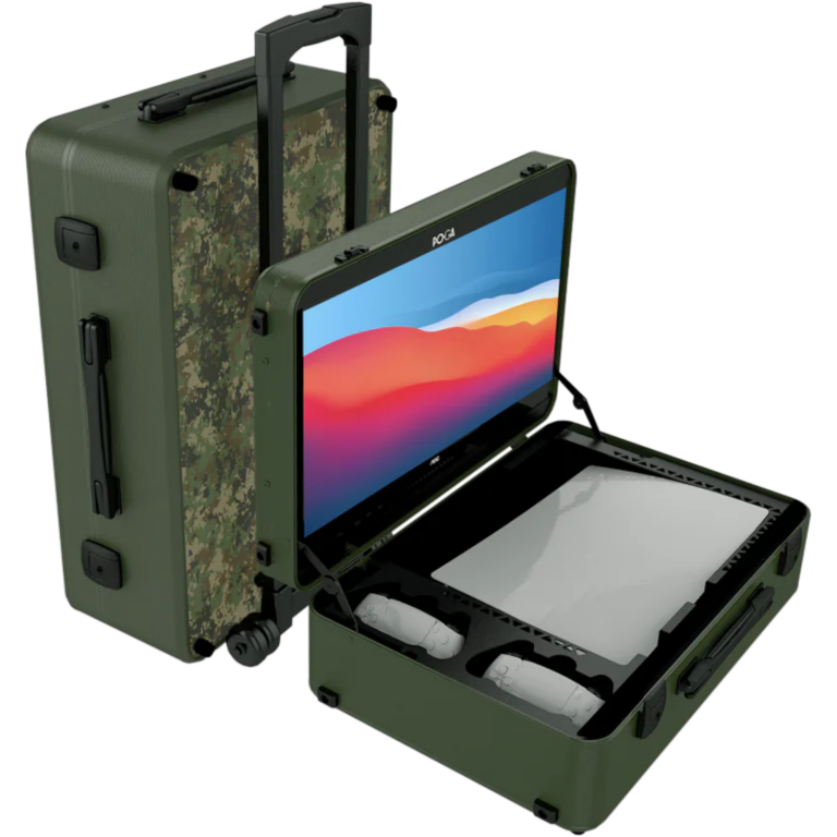 Портативный игровой кейс с монитором для Playstation 5, POGA Lux - camouflage