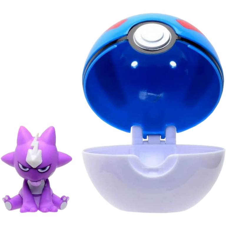 Фигурка и покебол Pokemon Clip n' Go - Toxel & Great Ball