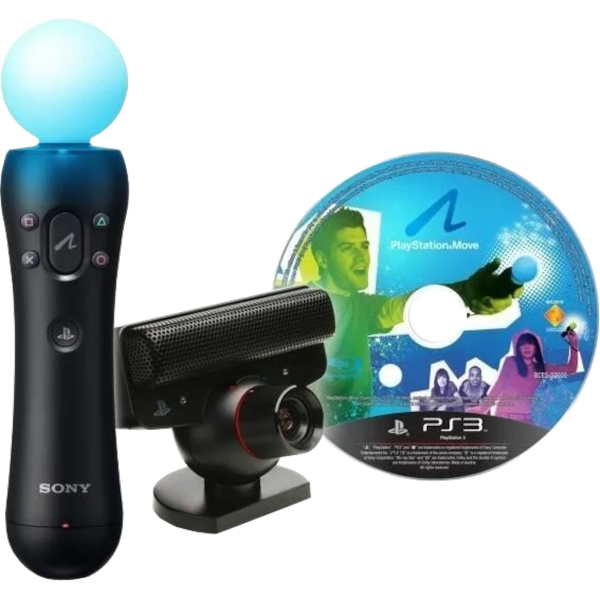 PS Move: Starter Pack (Камера PS Eye + Контроллер движений PS Move + игра Праздник спорта), (Б/У)