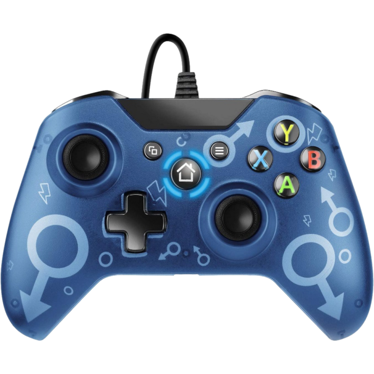Джойстик проводной для PS3\PC Controller N-1, blue