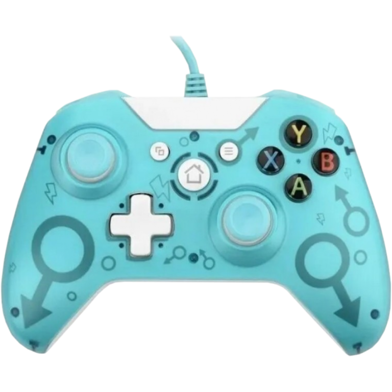 Джойстик проводной для PS3\PC Controller N-1, turquoise