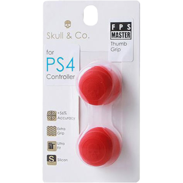 Накладки на стики PS4 FPS Master Skull & Co. Red (9.5 мм)