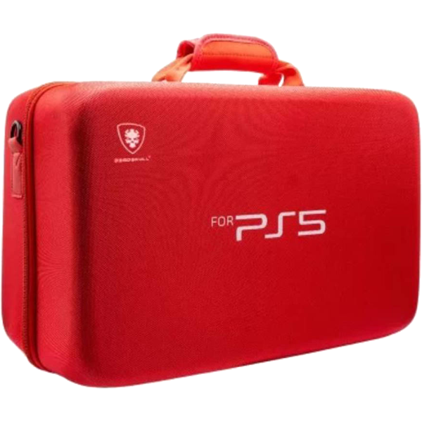 Сумка для консоли и геймпадов PS5 Dead Skull Red