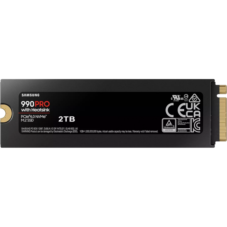 Внутренний SSD накопитель Samsung 990 Pro PCIe 4.0 M.2 NVMe 2TB с радиатором