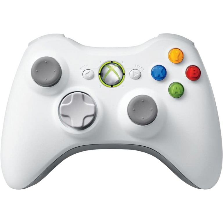 Беспроводной джойстик для Xobx 360 Microsoft Wireless Controller, белый (Б/У)