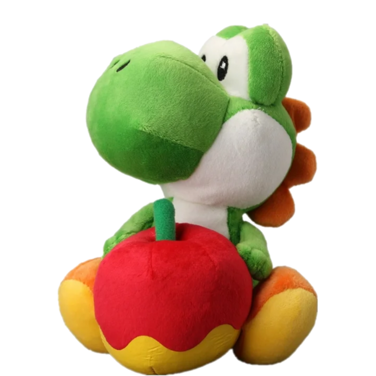 Плюшевая игрушка Yoshi With Apple Plush Doll 8" (Nintendo Club)
