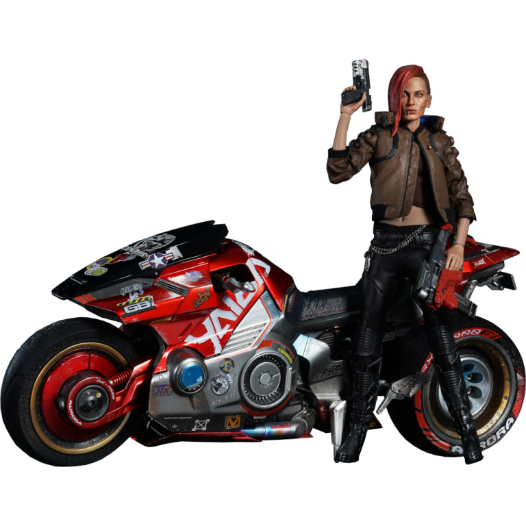Фигура Cyberpunk 2077 — V Female + Мотоцикл Yaiba Kusanagi CT3-H