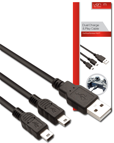 Dual Charge and Play PS3 USB кабель