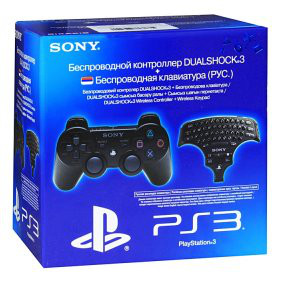 Беспроводной джойстик Sony Dualshock 3 /черный/ + Клавиатура Sony Wireless Keypad
