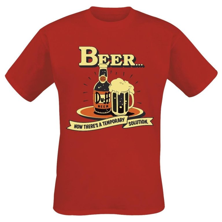 Футболка Duff Beer 'Temporary Solution' (L)