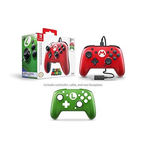 Проводной Джойстик Faceoff™ Deluxe Wired Pro Controller - Super Mario, PDP (со сменными панелями)