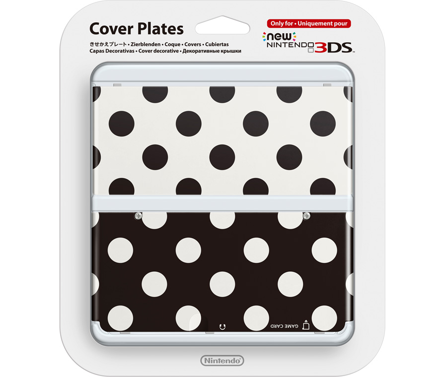 Faceplate (лицевая панель) New Nintendo 3DS (Черные и белые точки)