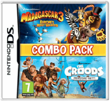 Combo Pack: Madagascar 3 (Мадагаскар) Europe's Most Wanted + The Croods prehistoric party [3DS]