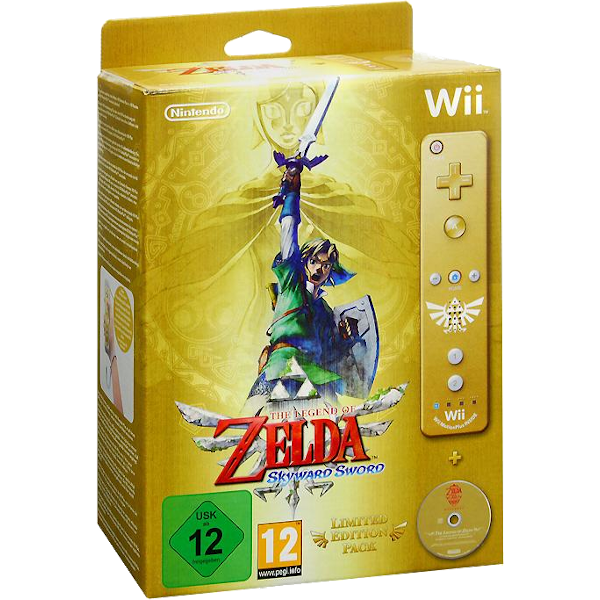 The Legend of Zelda: Skyward Sword + Wii Remote Plus Gold (Б/У) [Wii]