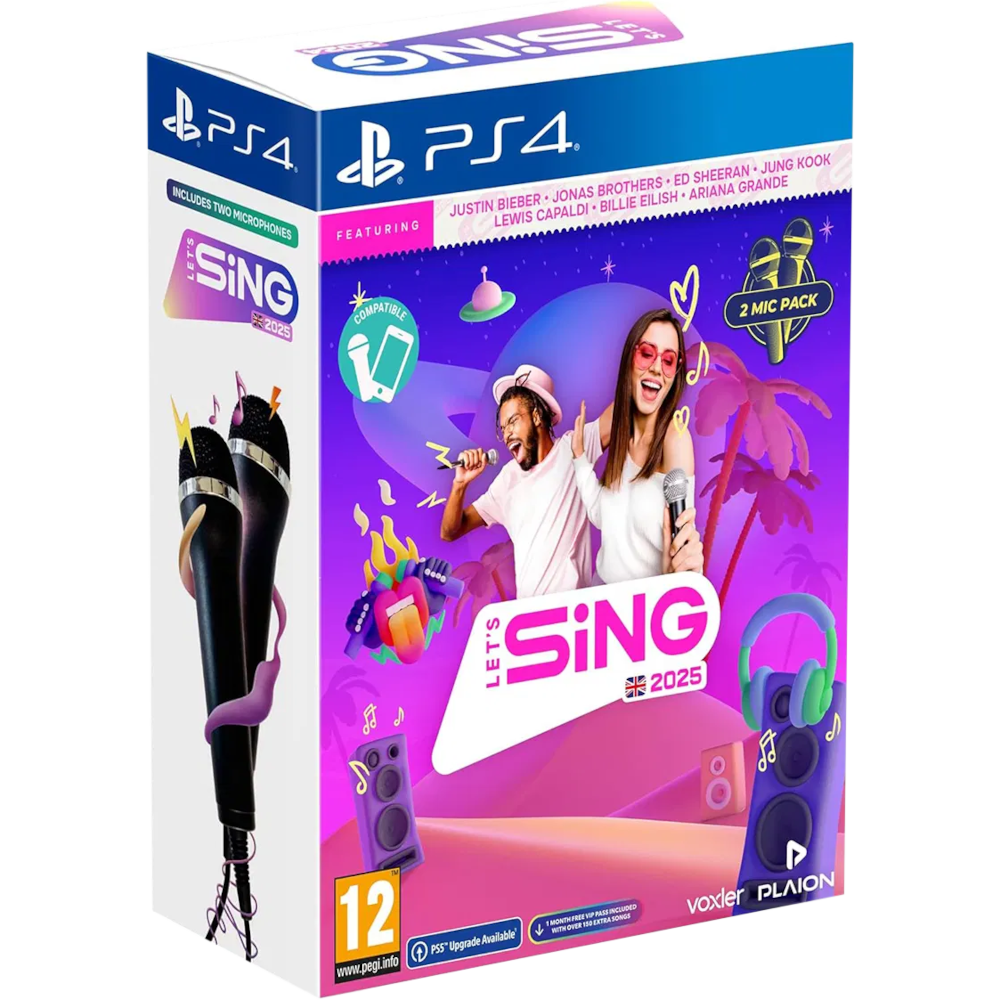 Let's Sing 2025 + 2 микрофона [PS4]