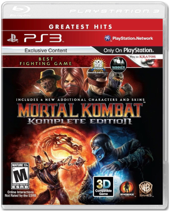 Mortal Kombat. Komplete Edition (US) [Greatest Hits] (Б/У) (не оригинальная упаковка, без обложки) [PS3] 