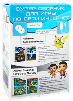Комплект: Pokemon Battle Revolution + Animal Crossing: Let's Go to the City + Lan Adapter [Wii]