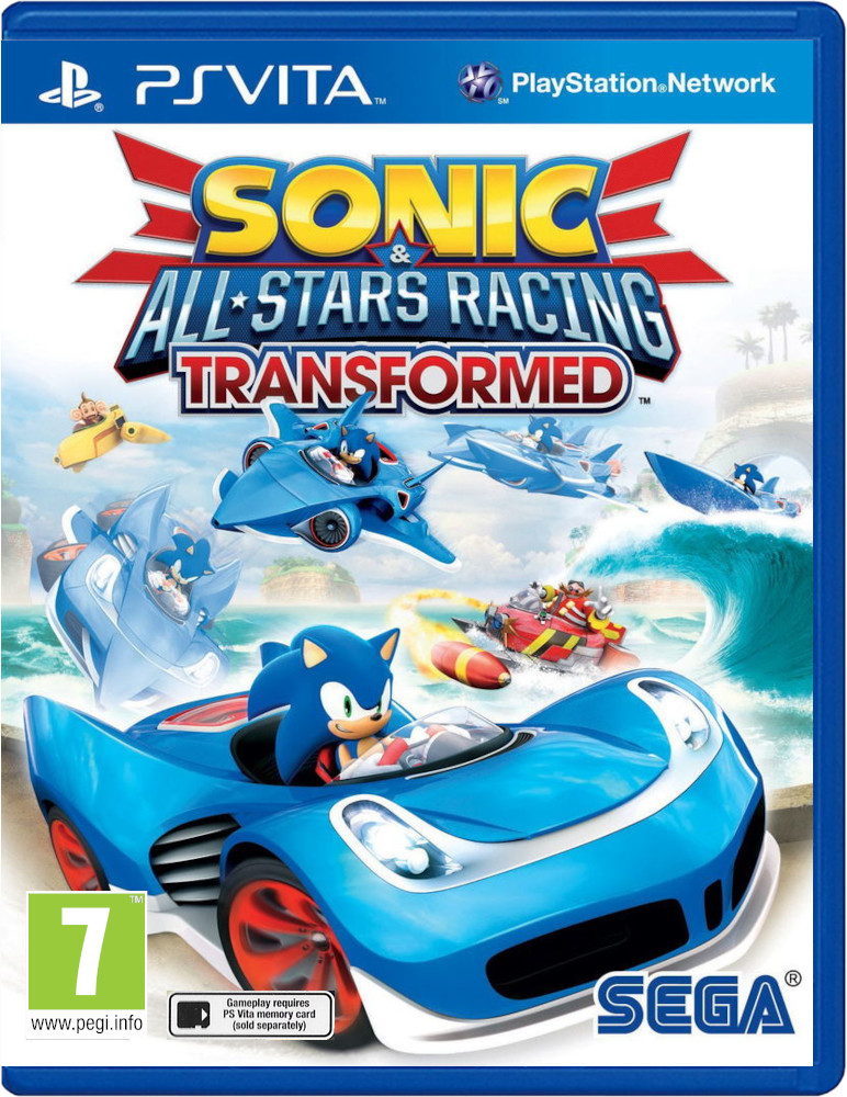 Sonic & All-Star Racing Transformed (Б/У) (без коробки) [PS Vita]