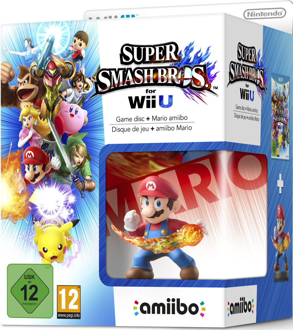 Super Smash Bros + фигурка Amiibo Mario