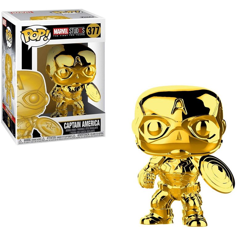 Фигурка Funko POP! Bobble: Marvel: MS 10: Captain America (Chrome) #377