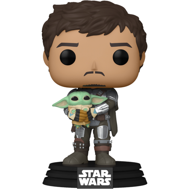 Фигурка Funko POP! Bobble: Star Wars: Mandalorian: Mandalorian with Grogu #461