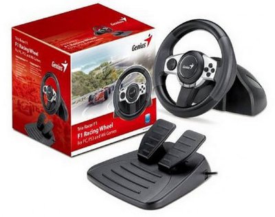 Руль с педалями Genius Trio Racer F1