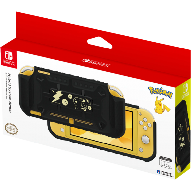 Hori Защитный чехол Hori Hybrid system armour для Switch Lite, Pokemon: Pikachu Black & Gold (NS2-077U)