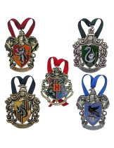 Аксессуар Ёлочное украшение Гарри Поттер:  Гербы Хогвартс (5 шт.)