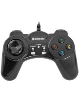 Аксессуар Проводной геймпад DEFENDER Vortex USB, 13 кнопок, чёрный