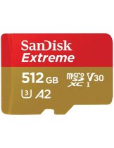 Аксессуар Карта памяти MicroSD 512GB SanDisk Class 10 Extreme (R/W 190/130 MB/s) + SD адаптер