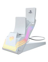 Аксессуар Зарядная станция для двух геймпадов PDP Afterglow Wave Dual Charger (PS5), white