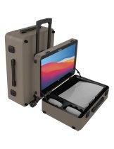 Аксессуар Портативный игровой кейс с монитором для Playstation 5,  POGA Lux - desert taupe