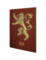 Аксессуар Деревянный принт Wood Print Game of Thrones - Lannister