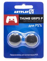 Аксессуар PS 4 Накладки Artplays Thumb Grips защитные на джойстики геймпада (2 шт) 14мм выпуклые черные
