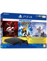 Приставка Sony PlayStation 4 Slim 1TB, (CUH-2208B) + Horizon Zero Dawn: Complete Edition + Gran Turismo Sport + Ratchet and Clank